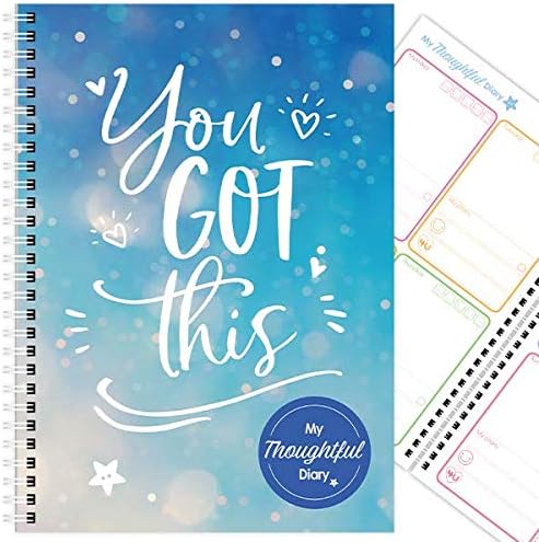 My Thoughtful Diary | 12 Months | Mood Tracker | Handmade | A5 (5.8" x 8.3") [Harmony Daydream]