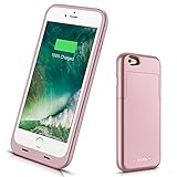 iPhone 6 6S Battery Case, VinPone Portable Extended Charger Case Charging Case Cover for iPhone 6/6S (4.7Inch) with 3800mAh Capacity Extra Battery Cases Juice Power Bank-Rose Gold