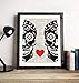 Skull Love, Vintage Dictionary Art Print, Modern Contemporary Wall Art for Home Decor, Boho 8x10 Inches, Unframed (Sugar Skull Love #1)
