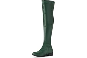 Allegra K Women's Thigh High Boots Low Block Heel Fashion Over the Knee High Boots