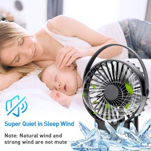 Mini Handheld Fan - Super Quiet, Up to 10 Hours, Portable Fan, Desk Desktop Table Cooling Fan with USB Rechargeable Electric Fan for Car Office Room Outdoor Household Traveling