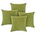 Deconovo Corduroy Pillow Case Cushion Cover with Invisible Zipper 18 x 18 Inch (Corduroy 18x18 Inch-4pcs, Oasis)