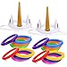 GROBRO7 18Pcs Unicorn Ring Toss Pool Game for Party Inflatable Floating Party Favor Unicorn Party Supplies Decoration for Kids Funny Family Indoor Outdoor Game Set