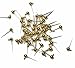 48 Gold Plated Brass Ear Studs 4mm Solid Ball Post with Loop Earring Finding Package of 24 Pair