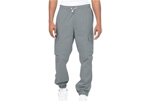 Lenkho Cargo Pants for Men Relaxed Fit Casual Joggers Comfy Lightweight Athletic Sweatpants Baggy Outdoor Work Hiking Pants