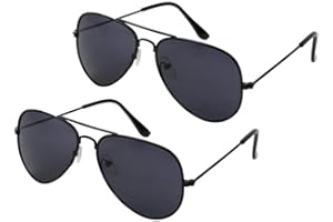 Wodison Classic Kids Sunglasses Bulk Reflective Metal Frame Children Eyeglass 2 Pack