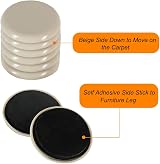 Shintop 12pcs 2 Inch Furniture Sliders Self Adhesive Beige Be 2in view 3