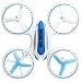 Dayan Anser UFO LED Mini Drone, Beginner Drone Ultra Bright LED Lights JXD 398 Lighting RC Quadcopter with 2.4G 4CH 6 Axis, Fantastic Colorful LED Lights Helicopter (White, Blue)