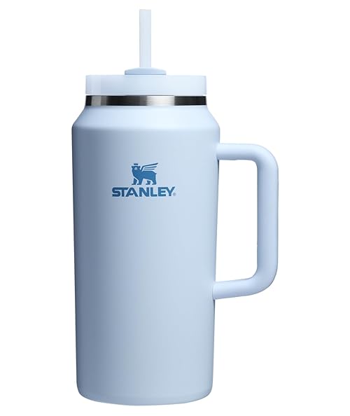 Stanley Quencher H2.0 Tumbler with Handle & Straw 64 oz | Flowstate 3-Position Lid | Large Capacity for Travel & Sports | Insulated Stainless Steel Cup | BPA-Free | Glacier