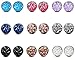 ATIMIGO Stainless Steel Druzy Stud Earrings Set for Women Men Hypoallergenic Pierced Earrings 9 Pairs