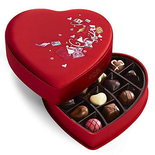 GODIVA Chocolatier Fabric Heart Chocolate Gift Box, 14 pc.