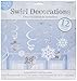 Metallic Silver Foil Snowflake Swirl Hanging Decorations - 24