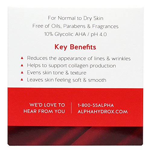 Alpha Skin Care Essential Renewal Cream with 10% Glycolic AHA, fragrance-free and paraben-free, 2 Ounce (Packaging May Vary)