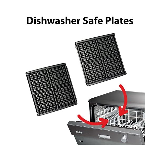 Krups Breakfast Set Stainless Steel Waffle Maker 4 Slices Audible