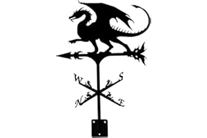 Weather Vane, Weather Vanes for Yard, Weather Vane 23x13'' Iron Weatherproof Wind Vane Dragon Shaped Weather Vanes for Yard G
