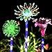 Highpot Outdoor LED Solar Garden Stake Lights - 3 Pack Flowers Solar Powered Lights for Garden, Patio, Backyard