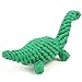 Dog Toys oneisall Pet Cotton Chew Rope Toy Dental Teaser Teeth Cleanning for Small Dog Puppy Biting Green Dinosaur