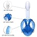 iClique Full Face Snorkel Mask - Tubeless Anti-Fog Anti-Leak Equipment for Adults Kids - 180 ° Panoramic Viewing - Free Swimming Waterproof Case for Phone - GoPro Adapter