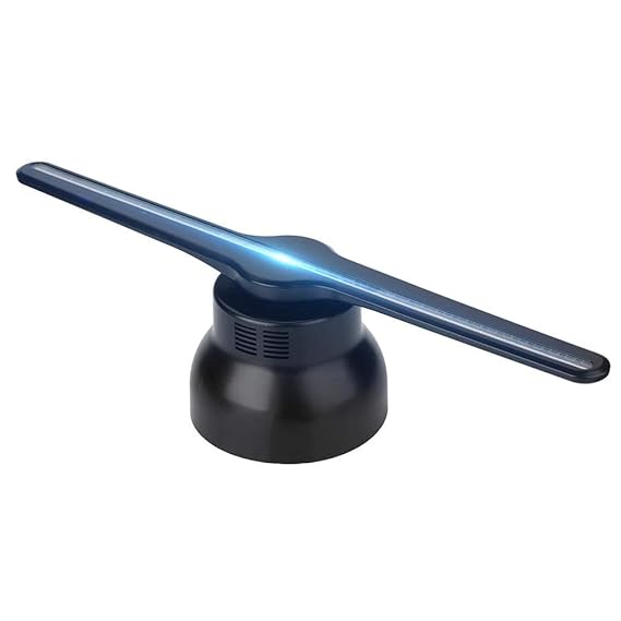 ASHATA 3D Hologramm Projektor,Tragbar LED Holographic Projektor 3D Holographischer Anzeigen Fan,Multi-Funktion Hologramm Proj