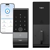 Tapo Smart Door Lock Wi-Fi Deadbolt, Palm &amp; Fingerprint Recognition, DL130 | Keyless Entry, In-App Monitoring with Scheduled Access, 1-Year Rechargeable Battery, Auto-Lock, IP65, Fits Standard Doors