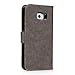 Mavis's Diary Galaxy S6 Edge Wallet Case (Not for S6,S6 Edge Plus), Premium PU Leather Embossed Floral Magnetic Clasp Card Slots Flip Folio Cover with Hand Strap & Crystal Pen & Dust Plug - Gray