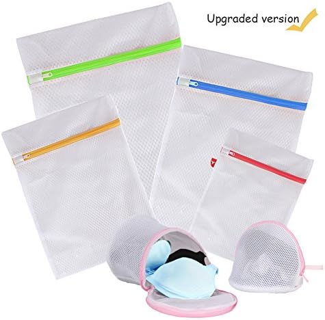 [Upgraded]Set of 6 Mesh Laundry Bag For Delicates, Blouse, Hosiery, Socks, Underwear, Bra, and Lingerie Wash Protection Mesh Laundry Bags, Aupuda Thickening Travel Organizer Laundry Bags (Coarse Grid)