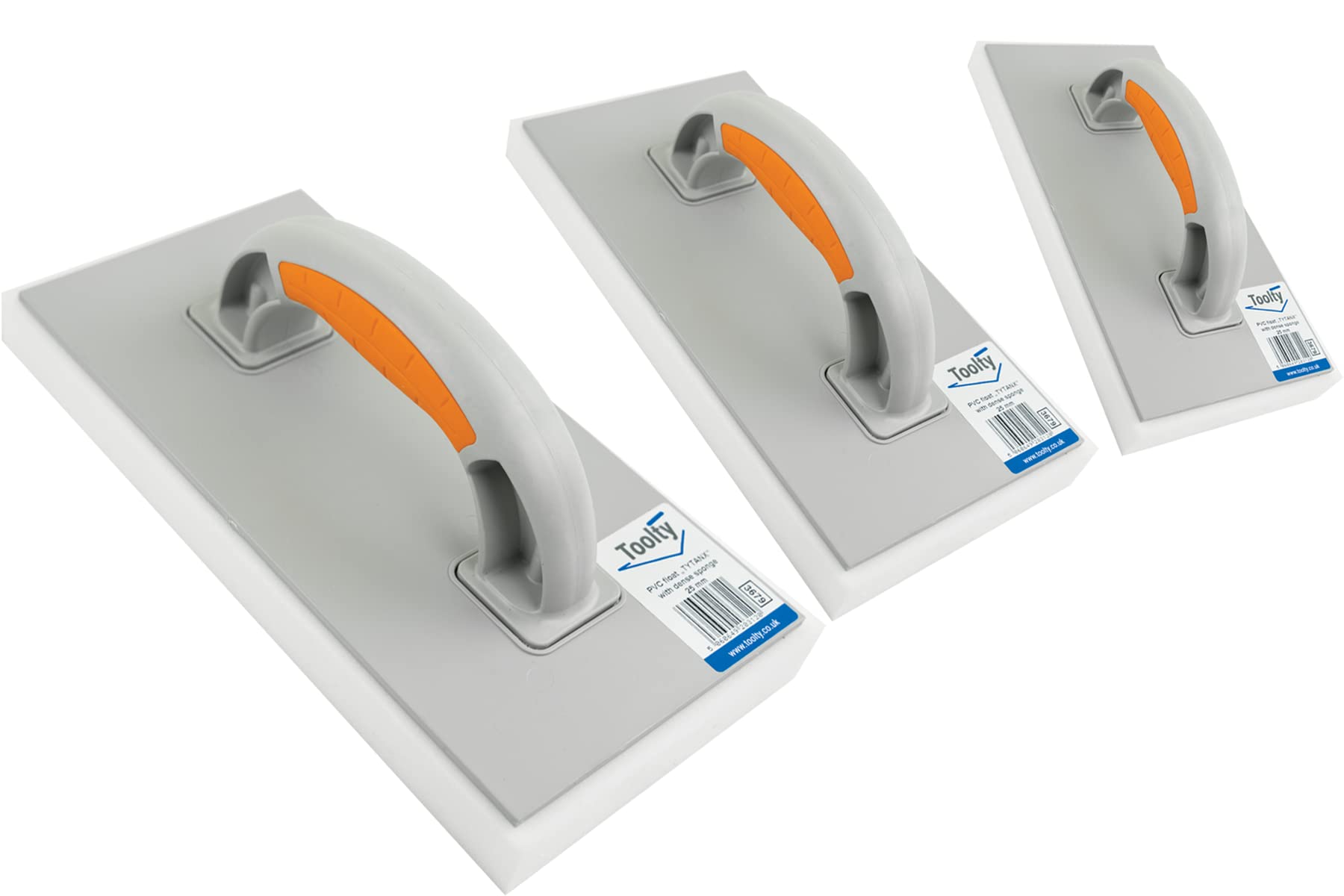 Toolty PVC Sponge Float - Set 3 PCS 280 x 140mm - Dense Sponge - for Brick, Concrete, Stucco, Tile and Wallpaper - DIY - TLTY-S045