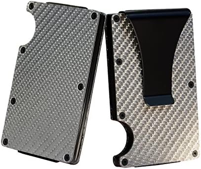 Wallet for Men/Women - Best Carbon Fiber for Minimalist and Travel with RFID Blocking/Credit Card Holder and Money Clip/Slim for Front Pocket