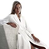 Bellora Waffle Weave Spa Robe, White, X-Large - Made in Turkey - 100% Cotton - Original Waffle Weave