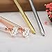 Bememo 4 Pieces Big Crystal Diamond Pen Metal Ballpoint Pen Black Ink and 4 Pieces Ballpoint Pen Refills