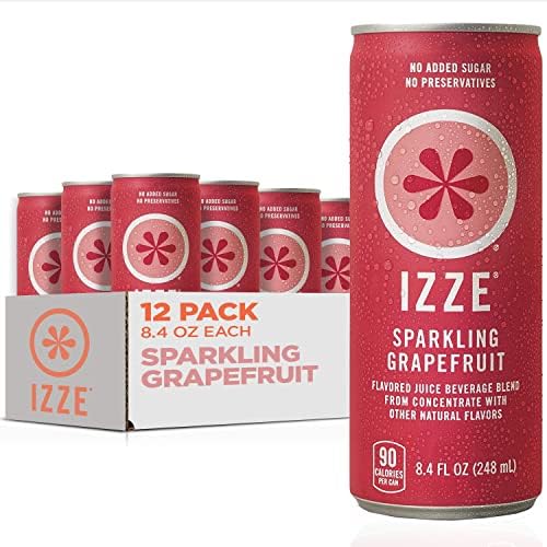 IZZE Sparkling Juice, Grapefruit, 8.4 Fl Oz (Pack of 12) Pricepulse