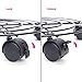 Jesauge Metal Plant Flower Pot Stand Trolley Caddy on Wheels Indoor Outdoor Home Garden Tools (Black)
