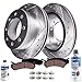 Detroit Axle - Rear Brake Kit for 05-07 Ford F-250 F-350 Super Duty Drilled & Slotted Brake Rotors Replacement 2005 2006 2007 Ceramic Brakes Pads