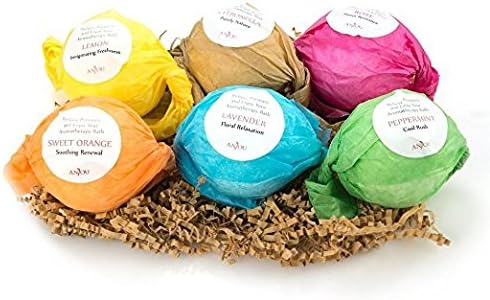 TryEvery Bath Bombs Gift Set Vegan Natural Essential Oils &amp; Dry Flowers 6 Assorted Bubble Baths Bombs Best Gift Kit Ideas for Girlfriends Women