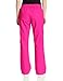 Cherokee Women's Mid-Rise Elastic Waist Cargo Scrubs Pant, Shocking Pink, Medium Petite