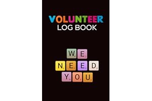 Volunteer Log Book: Cute Community Service Notebook for Tracking and Recording Volunteering Hours