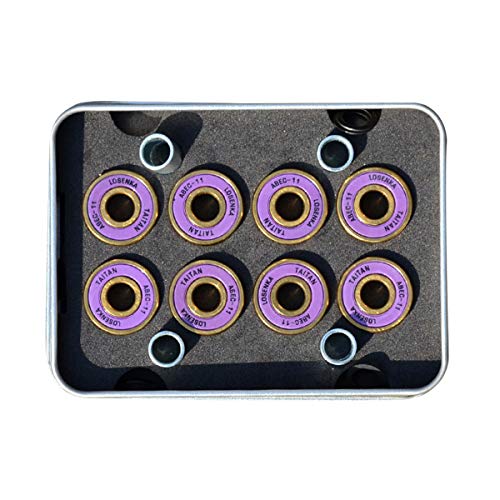 LOSENKA Professional Skateboard Bearings, Fancy Skateboard Bearings, Titanium Alloy Process Limit Skateboards,8-Pack