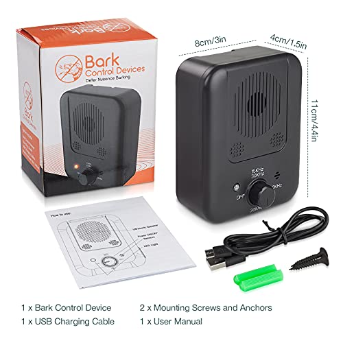 QueenMew Anti Barking Device, 3 Adjustable Sensitivity and Frequency