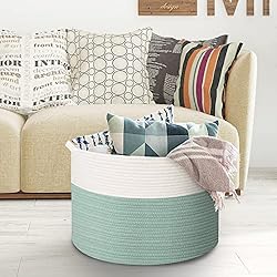 MXMHOME Large Woven Rope Basket With Handles Basket
