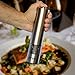 Salt Grinder Electric Pepper Grinder – Battery Powered Stainless Steel Mill Salt Shaker with One Touch Function & Adjustable Ceramic Electric Salt Grinder – For Salt & Dry Spices By Avvio (One Pack)