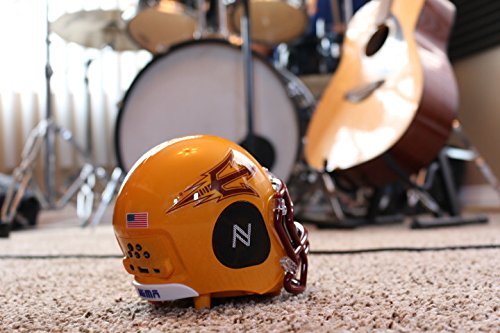 Nima Athletics Portable Bluetooth Speaker, [Officially Licensed] NCAA College Football Helmet Wireless Stereo Speaker Built-in Mic, Loud HD Sound Bass (5" Helmet Size - Small, Arizona State) - Thumbnail 7
