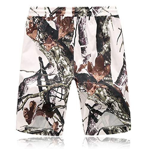 Beach Shorts Simayixx Men's Summer 3D Printed Swim Trunks Teens Quick Dry Hawaiian Shorts Pockets Short Pants Plus Size White