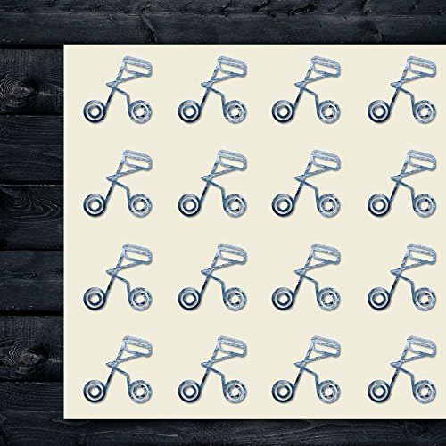 Eyelash Curlers Beauty Tool Eyelash Equipment Craft Stickers, 44 Stickers at 1.5 Inches, Great Shapes for Scrapbook, Party, Seals, DIY Projects, Item 420865
