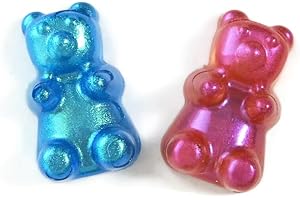 SCRAPHEART Iridescent Gummy Bear X-Ray Markers – Cute Radiology Markers with Lead L & R, No Initials – Includes Reusable Adhesive Strips – Shiny, Holographic Rad Tech Accessories – Perfect Gift for X-Ray Techs