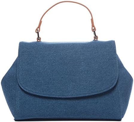 Women's Classic Jeans Bag Branded Handbags Tote Satchel Bag Middle Size Tote Purse Personalized And Custom Embroidery Patterns (Jean Blue Handbag)