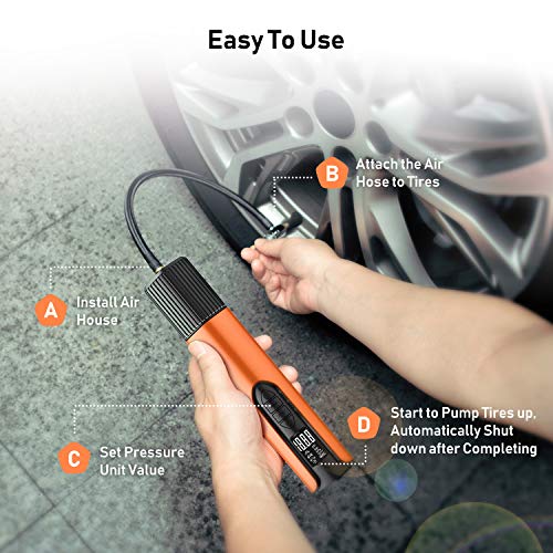 AirXwills Electric Bike Pump 150 Psi Tire Inflator Portable Air