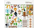 Doodlebug Atz5686 Doodlebug Essentials Page Kit 12"X12" - At The Zoo
