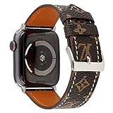 Lybauri 38mm 40mm Leather iWatch Band, ELegant Luxury Design Band for Apple Watch Series 5 Series 4 Series 3 Series 2 Series 1