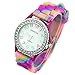 Estone® Women Girl Multicolor Geneva Silicone Crystal Bling Fashion Designer Wrist Watch