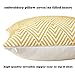 Slow Cow Embroidery Cushion Covers Yellow Throw Pillow Covers 18x18 Inches, Set of 2